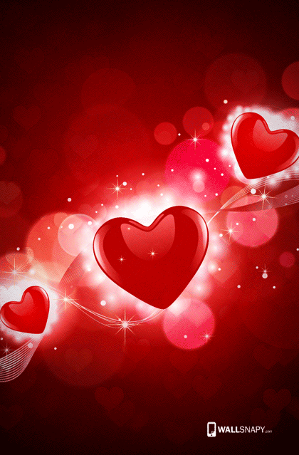 3d hearten red hd wallpaper