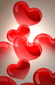3d red hearten picture for mobile